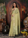 Shree Shyam Fashion Organza Mhendi Green Saree - Distacart