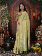 Shree Shyam Fashion Organza Mhendi Green Saree - Distacart