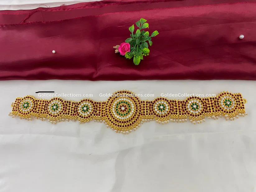 Elite Trading Classical Temple Jewellery Belt – Bharatanatyam Waist Accessory for Women & Girls