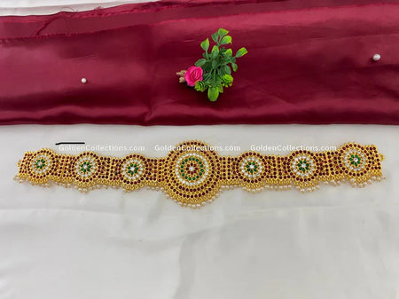 Elite Trading Classical Temple Jewellery Belt – Bharatanatyam Waist Accessory for Women & Girls