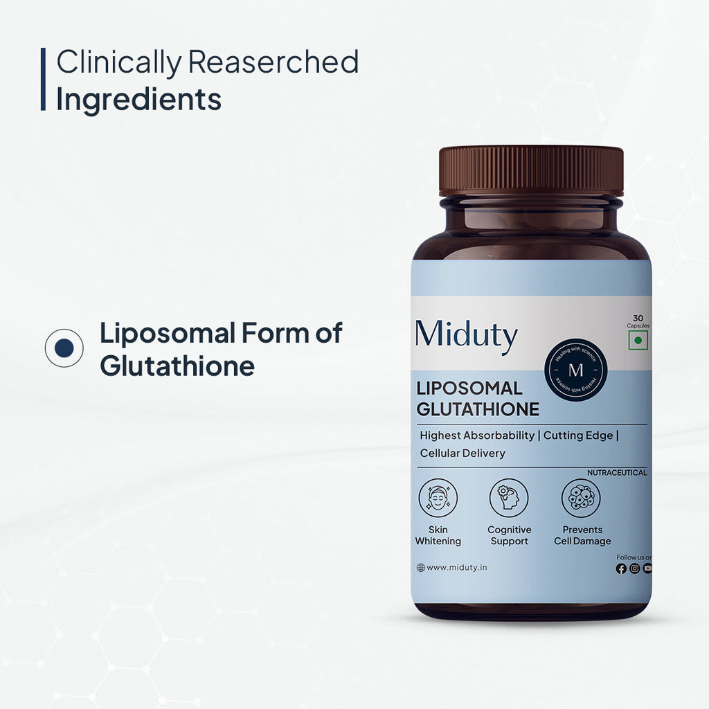 Miduty by Palak Notes Liposomal Glutathione Capsules - Distacart