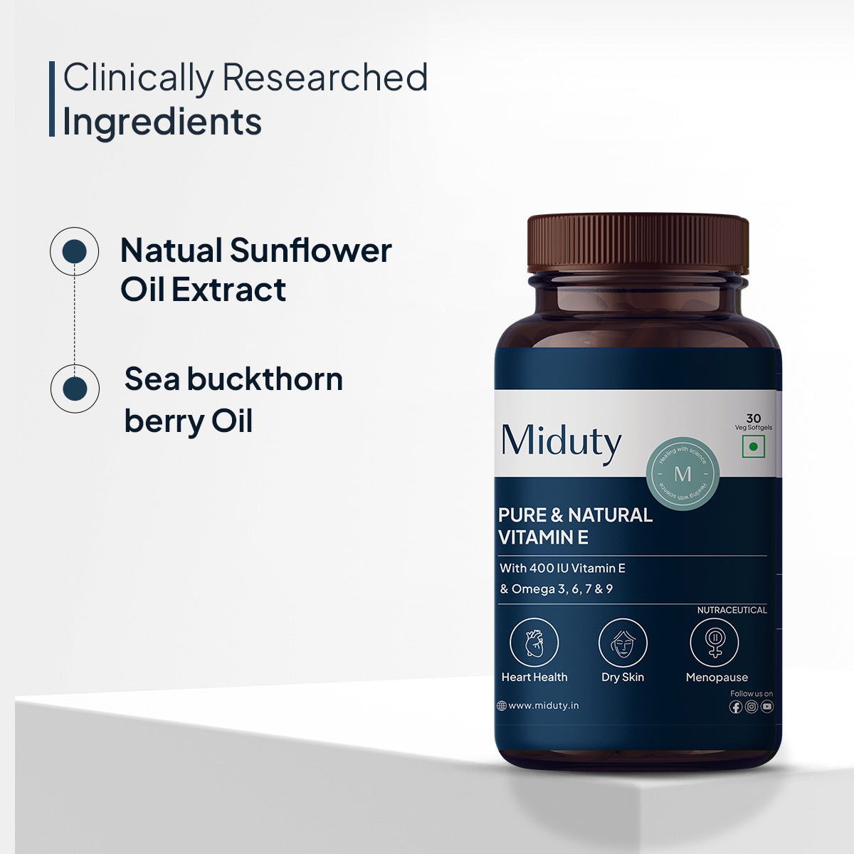 Miduty by Palak Notes Pure & Natural Vitamin E Sea Buckthorn Berry Softgels - Distacart