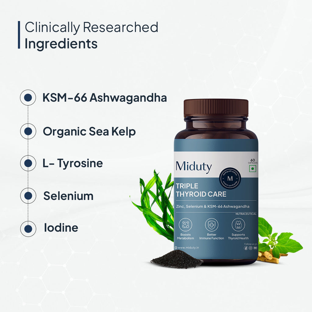 Miduty by Palak Notes Triple Thyroid Care Capsules - Distacart