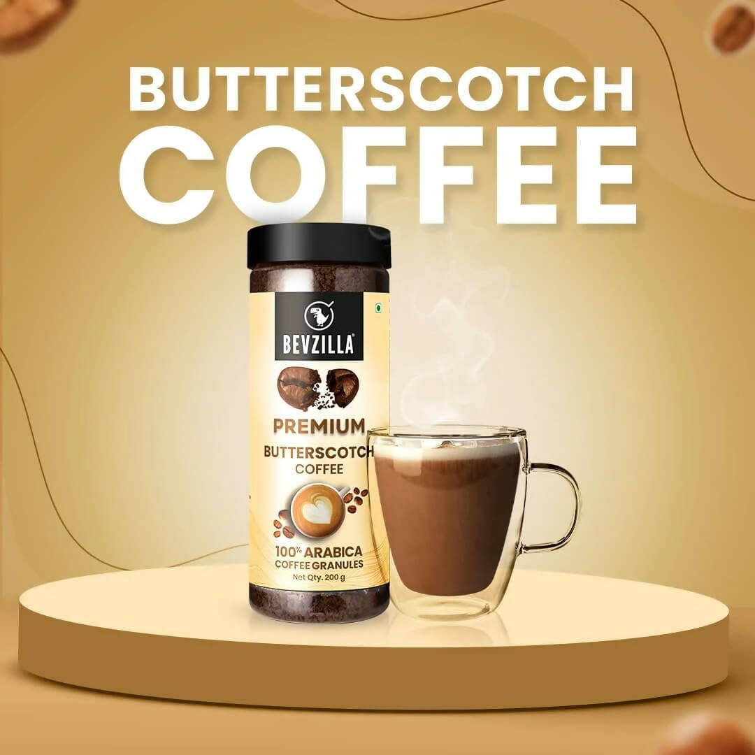 Bevzilla Premium Butterscotch Coffee Powder 100% Arabica - Distacart