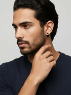 NVR Men's Set of 2 Multicolour Hoop Earrings - Distacart