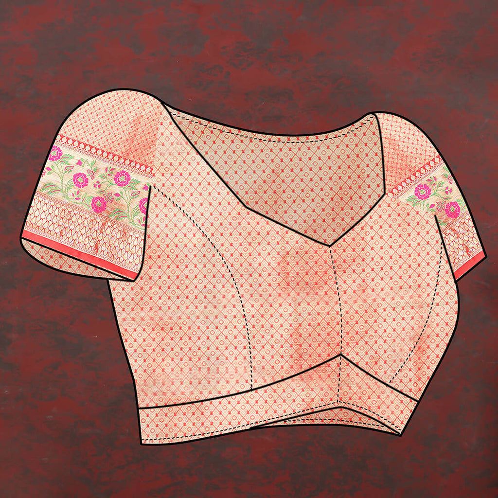 Lorenvalley Fashion Red Soft Silk Woven Design with Zari Weaving Leheriya Design Saree