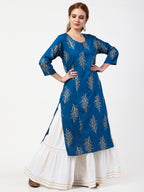 Cheera Kurta with Skirt & Embroidered Dupatta Set (CH111KSD)