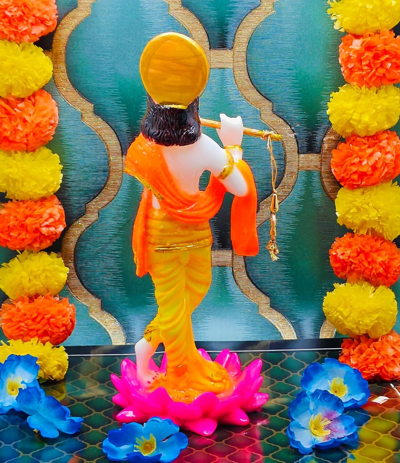 SN Handicrafts Standing Krishna Statue Idol