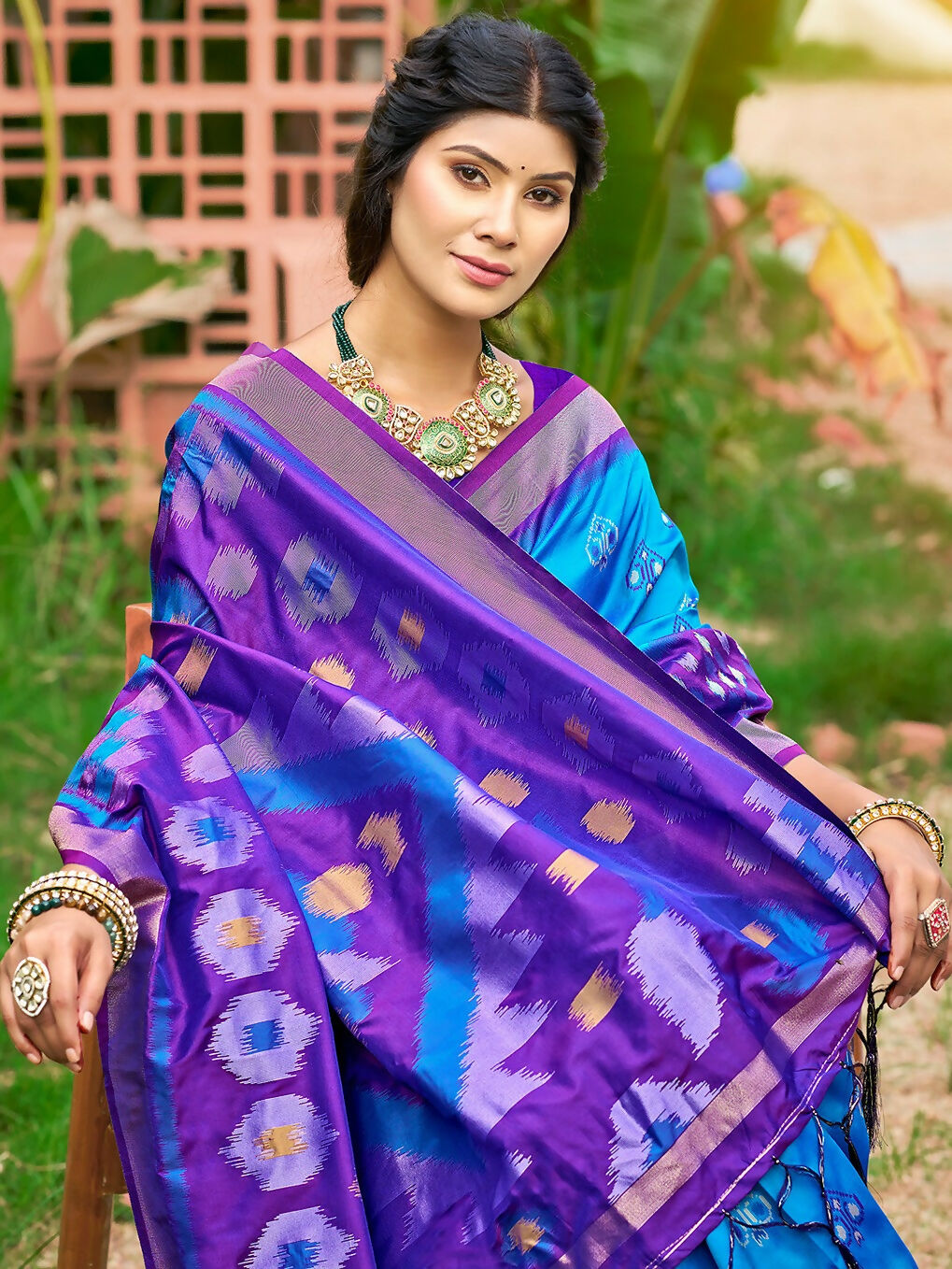 Shree Shyam Fashion Blue Soft Silk Saree - Distacart