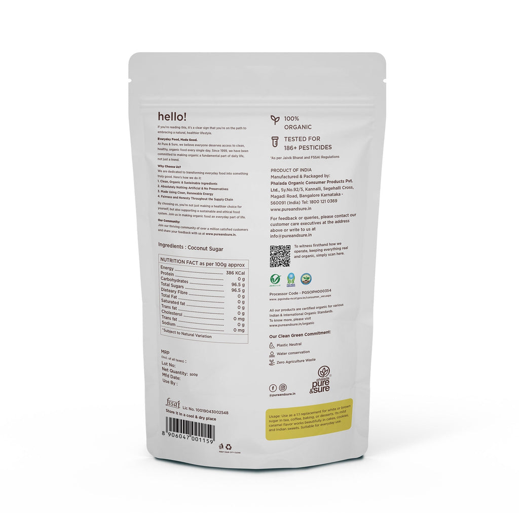 Pure & Sure Organic Coconut Sugar - Distacart