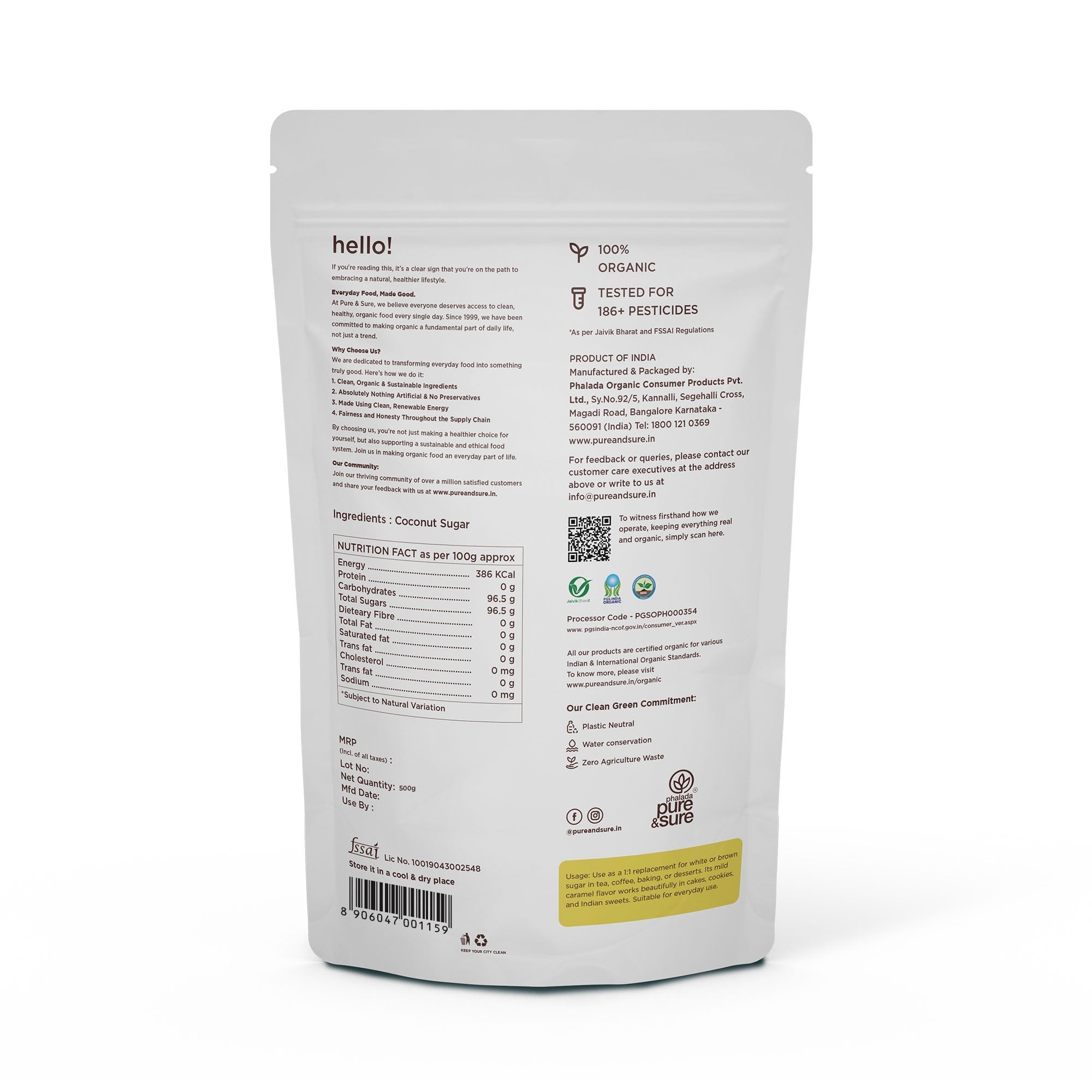 Pure & Sure Organic Coconut Sugar - Distacart