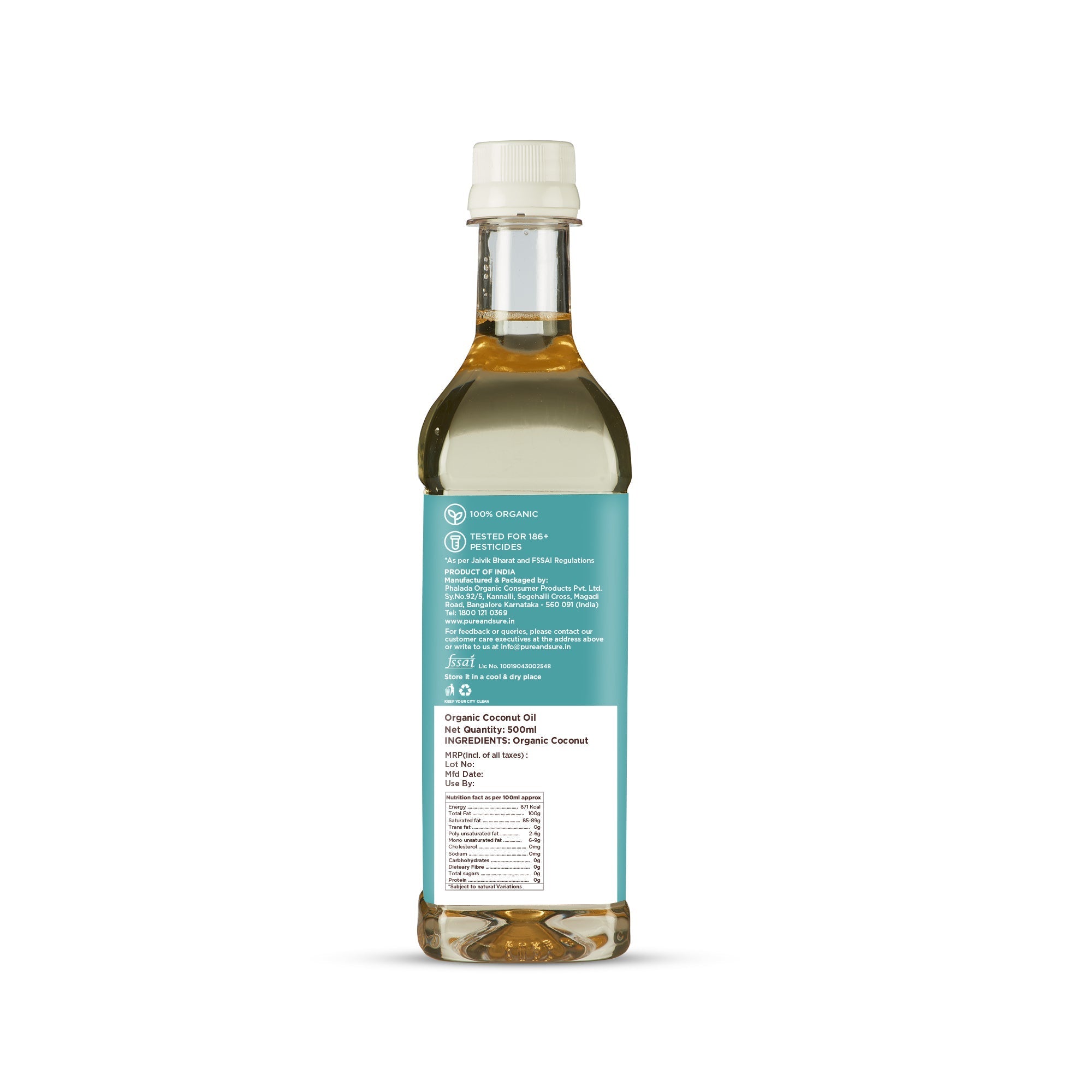 Pure & Sure Organic Cold Pressed Coconut Oil - Distacart