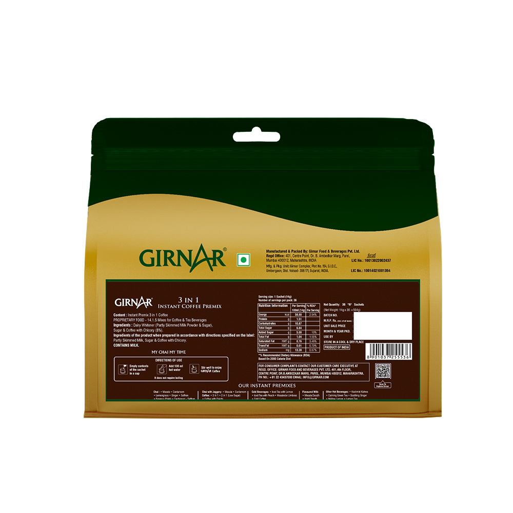 Girnar Instant Premix 3 In 1 Coffee - Distacart