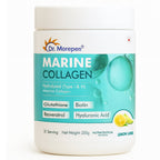 Dr. Morepan Marine Collagen Powder with Glutathione, Hyaluronic Acid, Resveratrol & Biotin Lemon Lime Flavour - Distacart