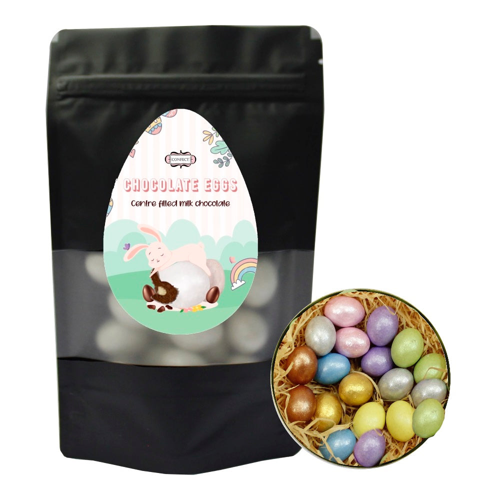 confect assorted chocolate eggs all colours 300 gms