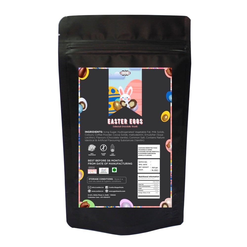confect white chocolate eggs 300 gms