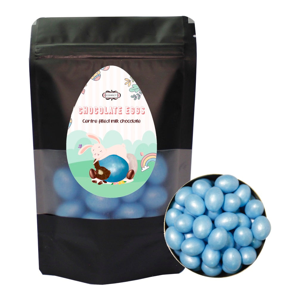 confect blue chocolate eggs 300 gms