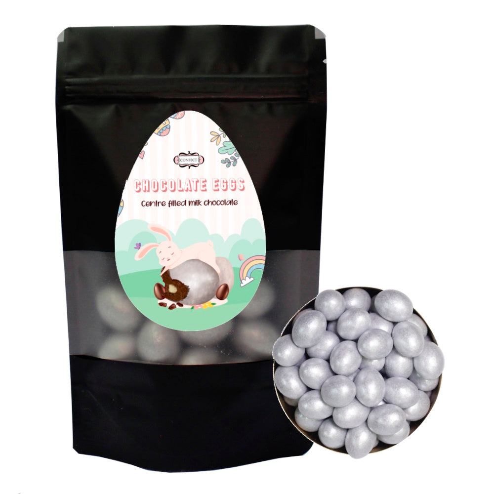 confect silver chocolate eggs 300 gms