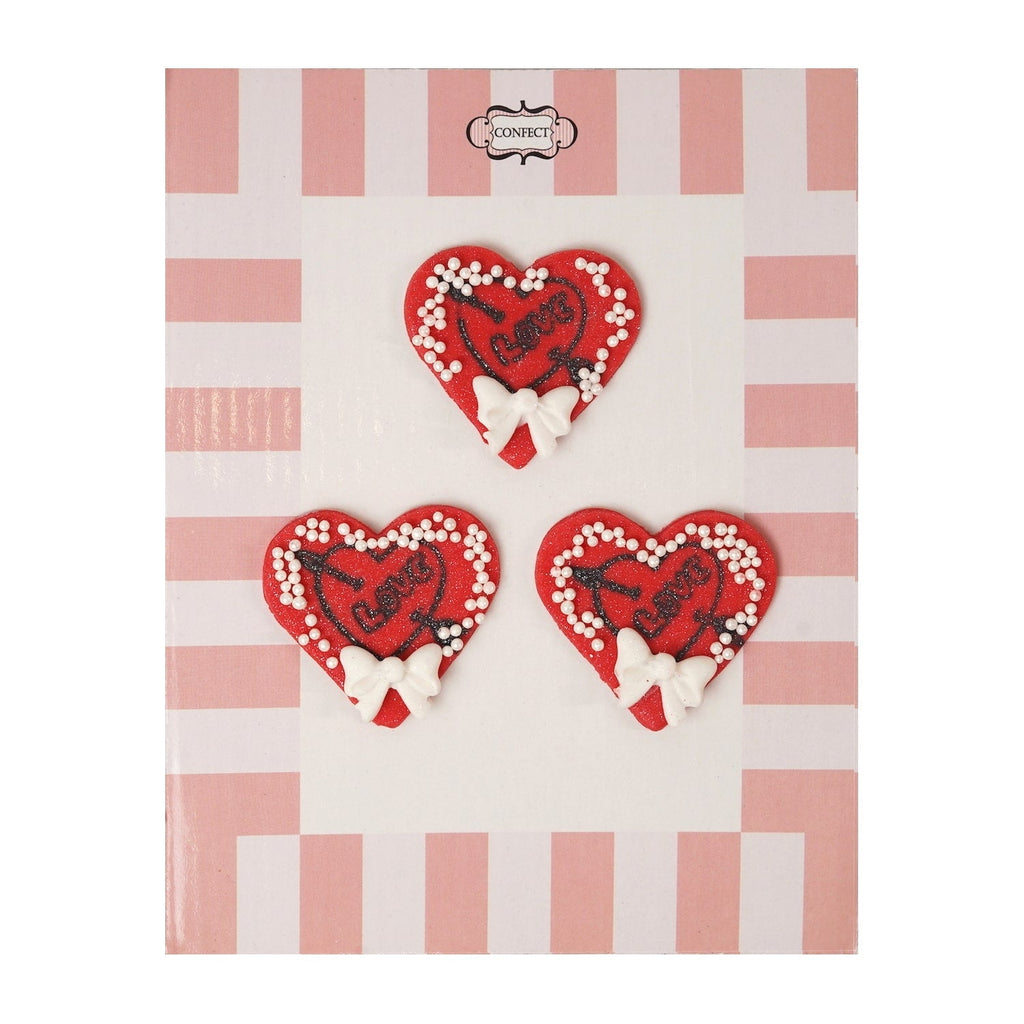 confect valentine love heart cake cupcake topper vt 005 60 gms