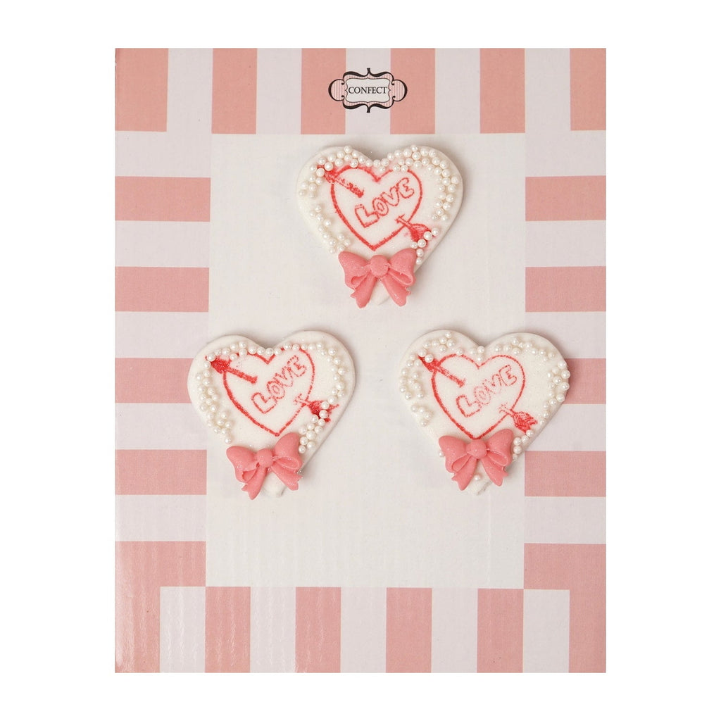 confect valentine love heart cake cupcake topper vt 005 60 gms