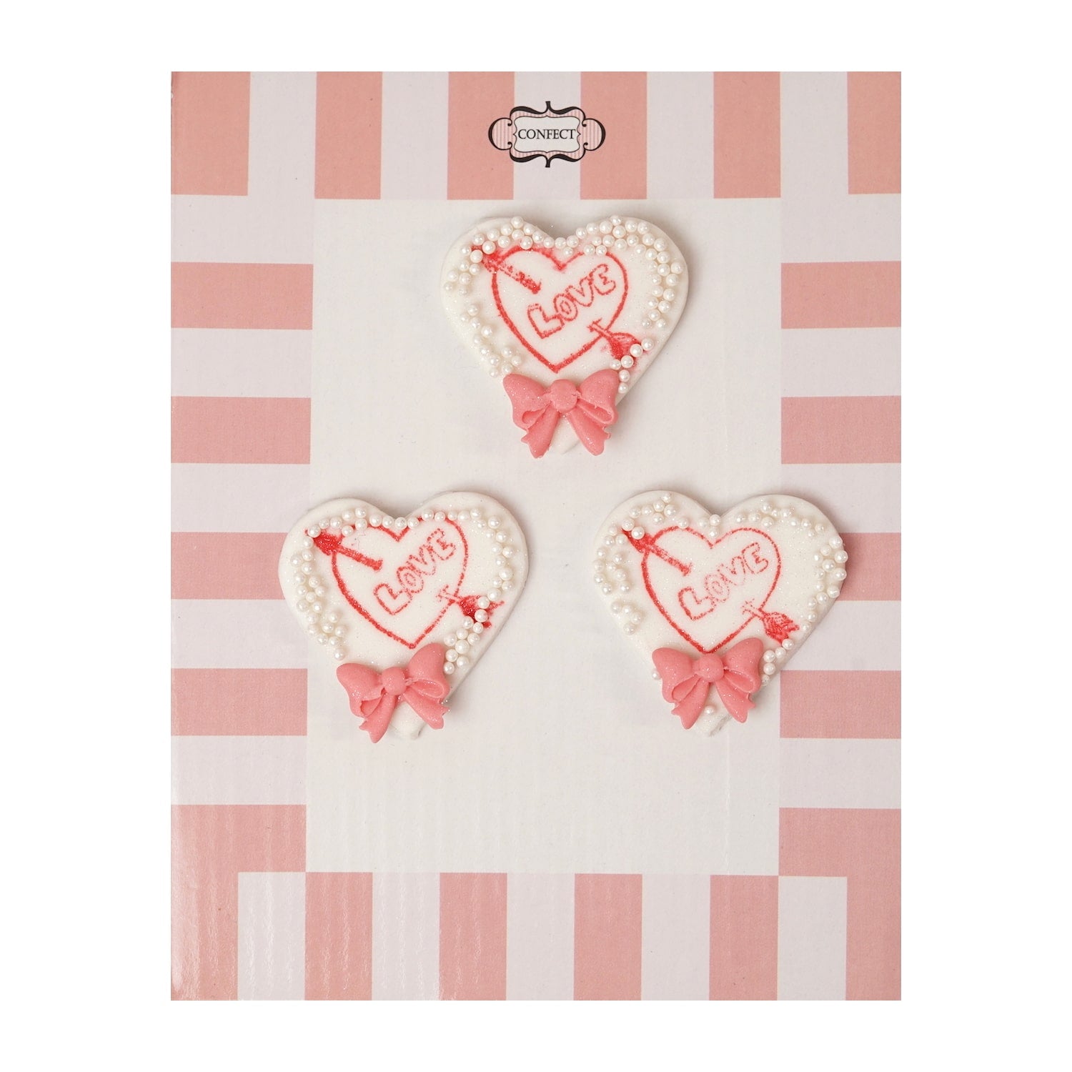 confect valentine love heart cake cupcake topper vt 005 60 gms