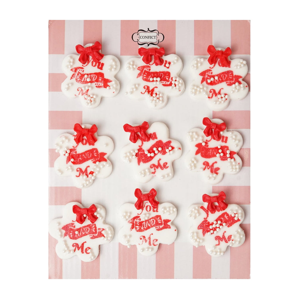 confect valentine you me cake cupcake topper vt 009 60 gms