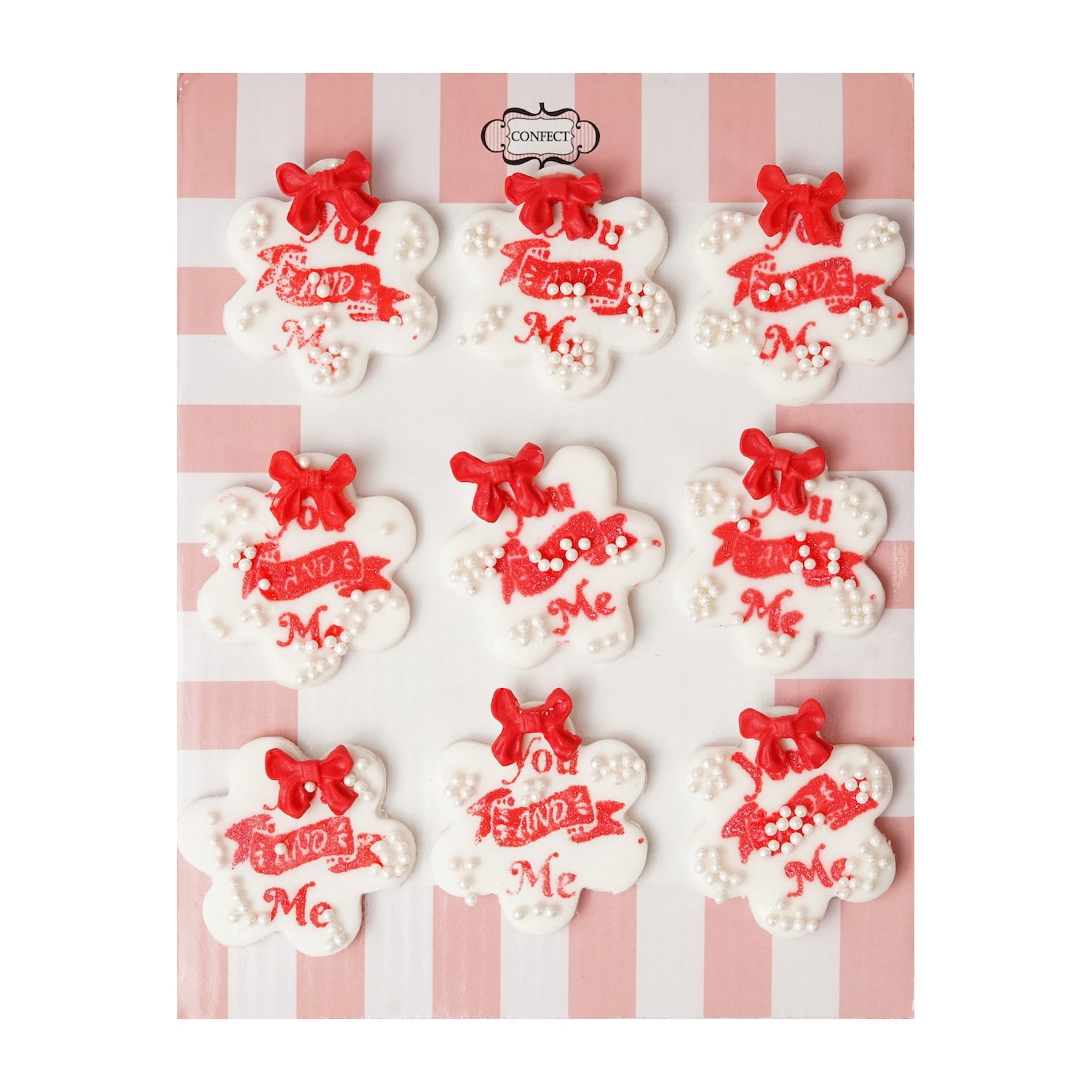confect valentine you me cake cupcake topper vt 009 60 gms