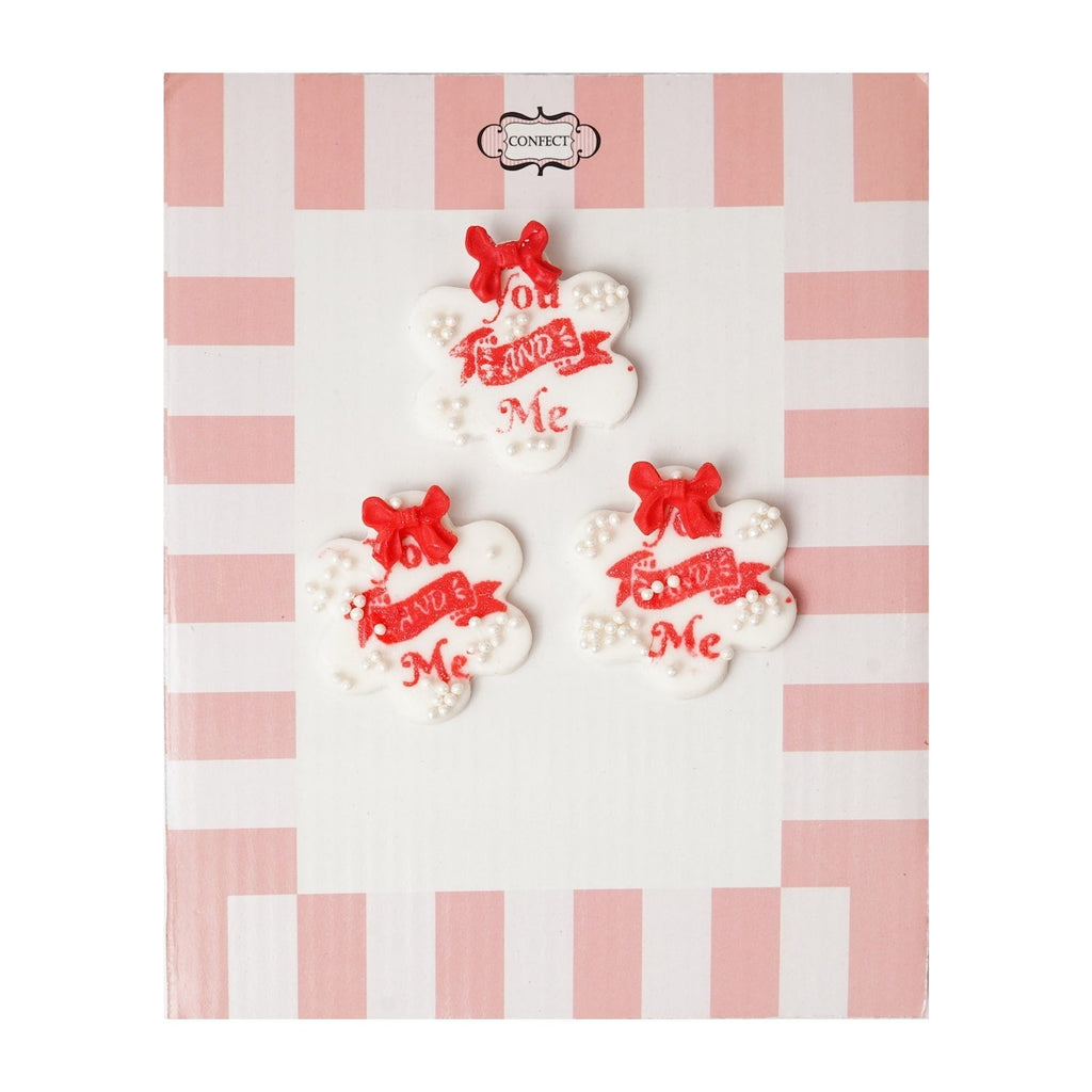 confect valentine you me cake cupcake topper vt 009 60 gms