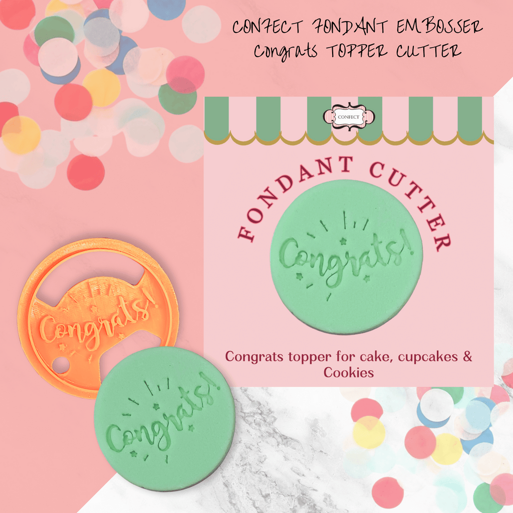 celebration stencils toppers cutters congrats