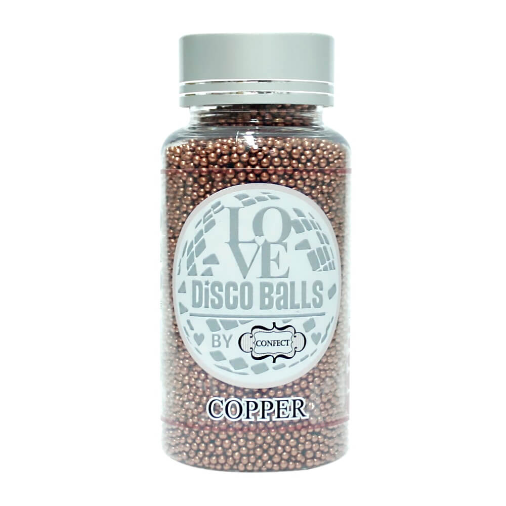 confect copper disco balls sprinkles 2 mm 120 gms