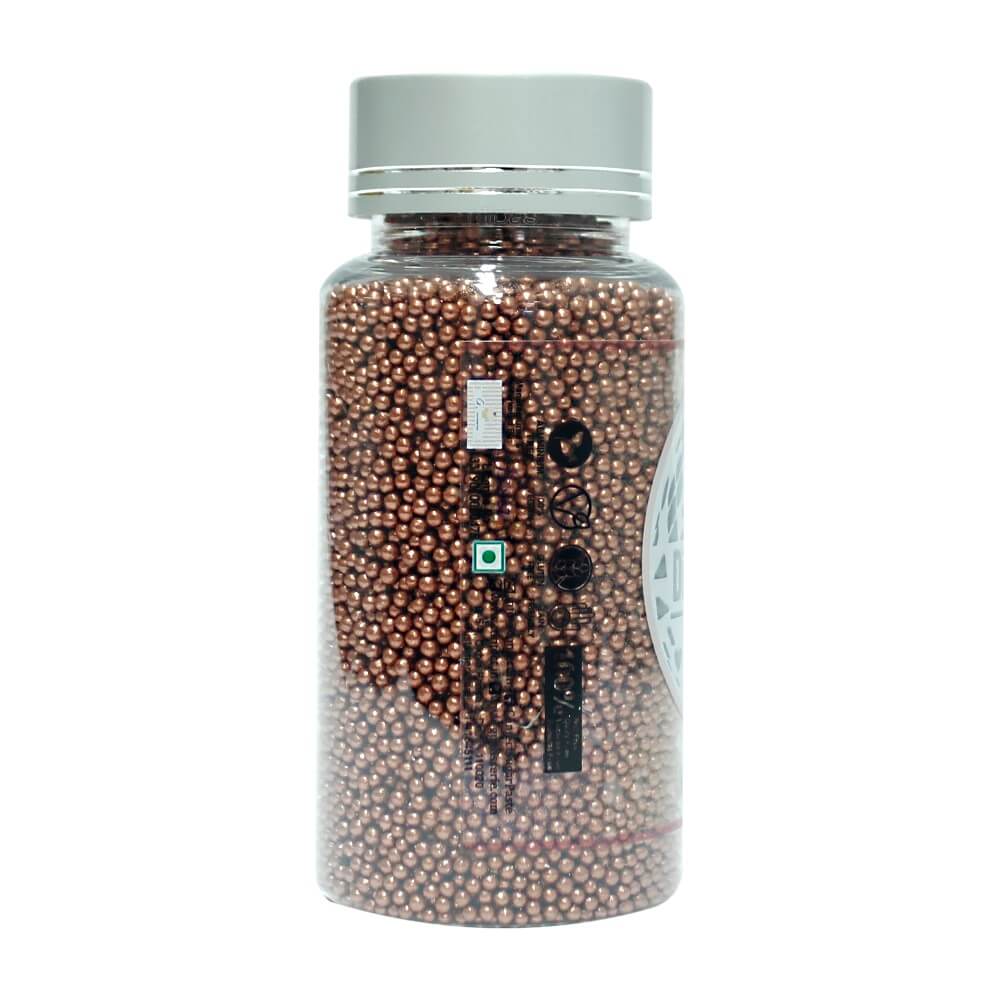 confect copper disco balls sprinkles 2 mm 120 gms