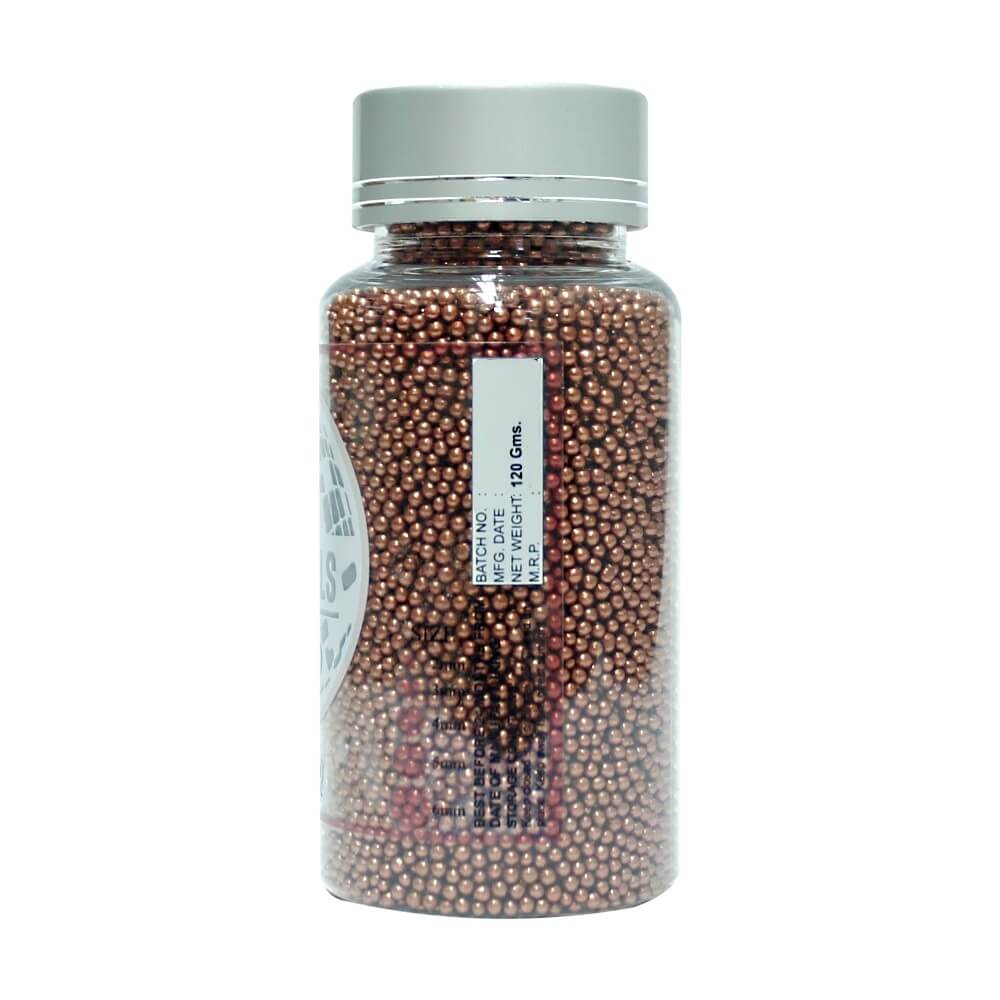 confect copper disco balls sprinkles 2 mm 120 gms