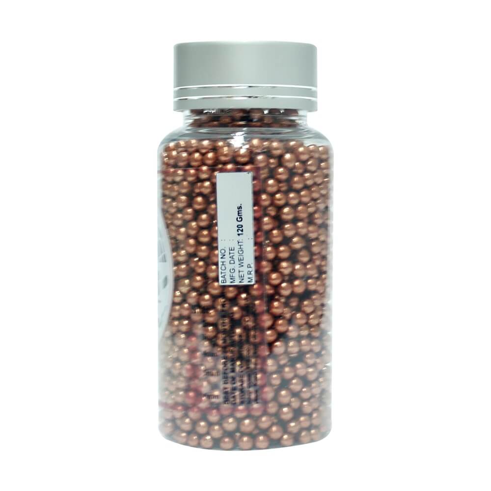 confect copper disco balls sprinkles 4 mm 120 gms