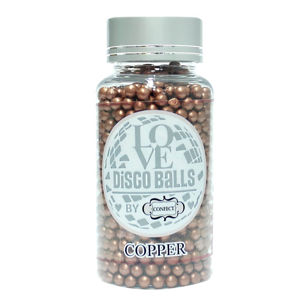 confect copper disco balls sprinkles 5 mm 120 gms