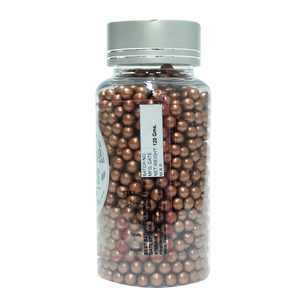 confect copper disco balls sprinkles 5 mm 120 gms