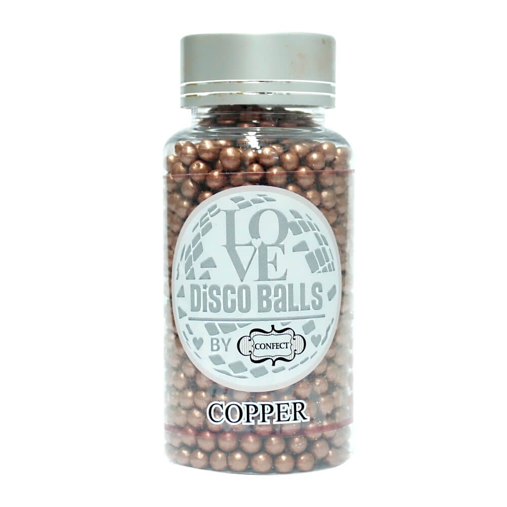 confect copper disco balls sprinkles 6 mm 120 gms