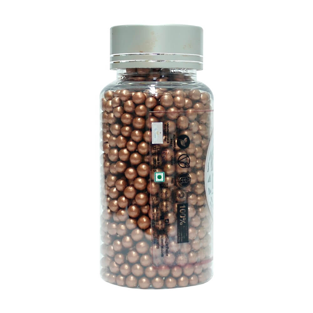 confect copper disco balls sprinkles 6 mm 120 gms