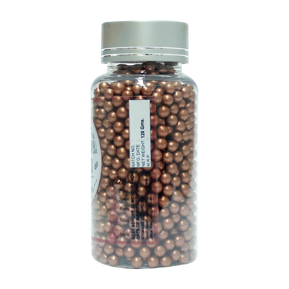 confect copper disco balls sprinkles 6 mm 120 gms
