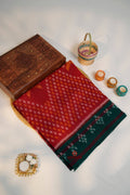 khanduapata Red & Green Design Cotton Saree For Women - Distacart