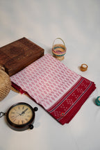 khanduapata Red & White Design Cotton Saree For Women - Distacart