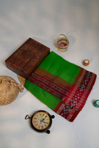 khanduapata Green & Maroon Colour Dot Design Cotton Saree For Women - Distacart