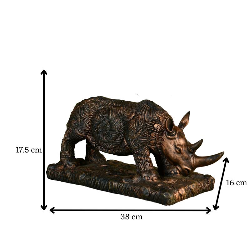 Sowpeace Resin Rhino Decor - Distacart