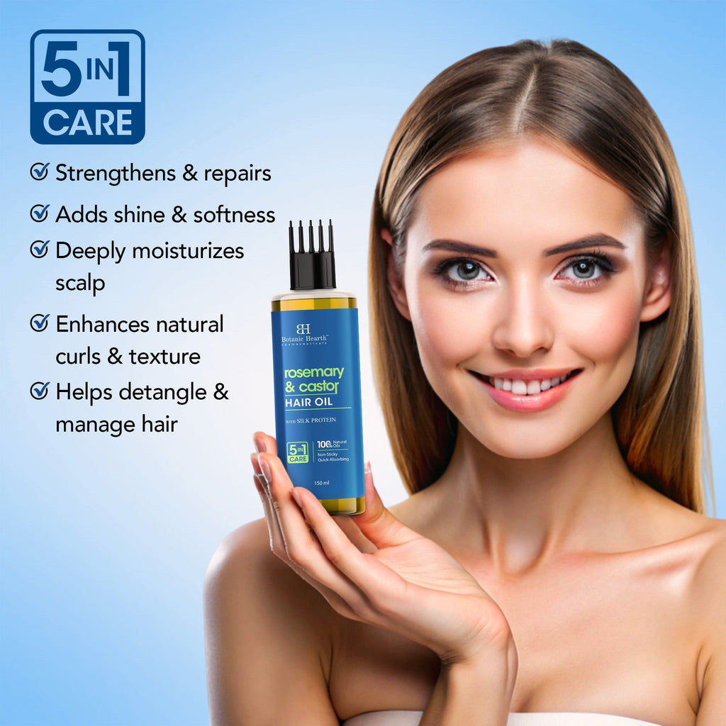 Botanic Hearth 100% Pure Rosemary Castor Oil for Hair Growth
