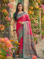 Anaita Coral Pochampally Printed Saree With Blouse - Distacart