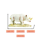 Sowpeace Resin White Rhino Decor - Distacart