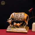 Copper Kamadhenu with Calf
