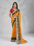 Ai Fashion Yellow Georgette Digital Print Party Wear Saree - Distacart