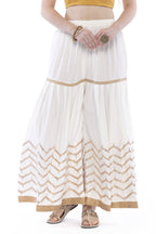 Mominos Fashion Latest Cotton Off White Gota Print Sharara For Girls - Distacart
