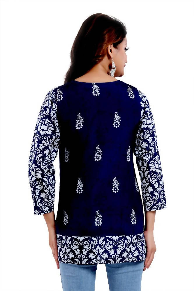Snehal Creations Digital Print Faux Crepe Short Kurti Tunic