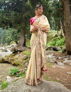 Evanik Pure soft zimmy choo silk embroidery Sequence work Saree with UnStitched Blouse - Distacart